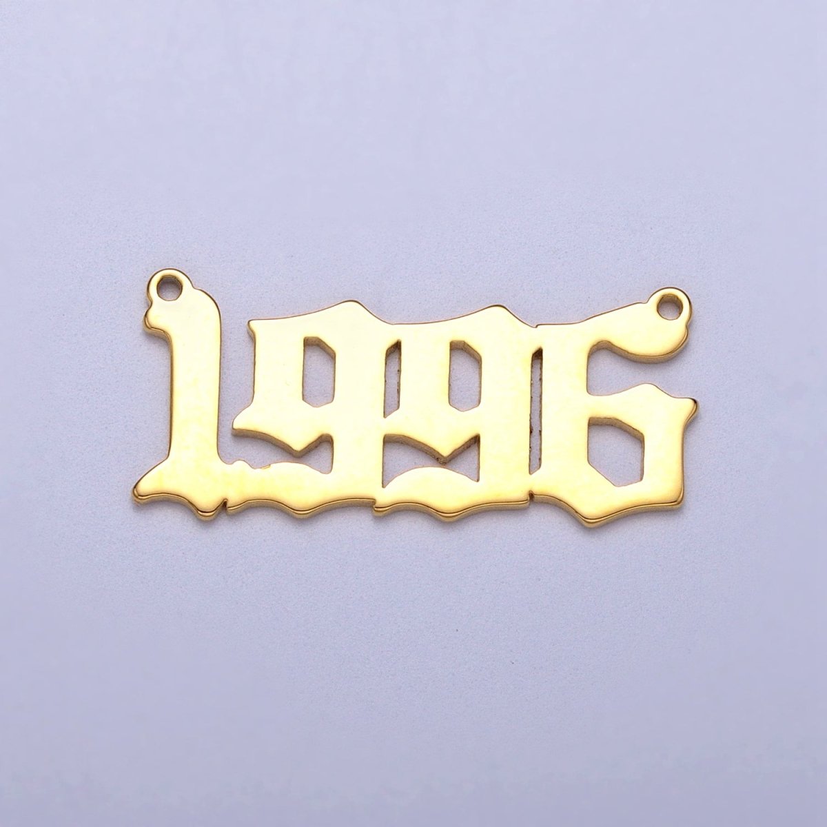 Gold Filled Birth Year Charm Connector Birthday Number Anniversary Old English Number Link Connector for Necklace Bracelet Component Y-690 ~ Y-700 - DLUXCA