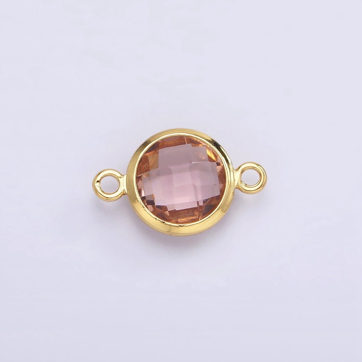Gold Filled Birthstone CZ Connector Link Connector for Bracelet Necklace School Colors Stone Finding G-766 G-767 - DLUXCA