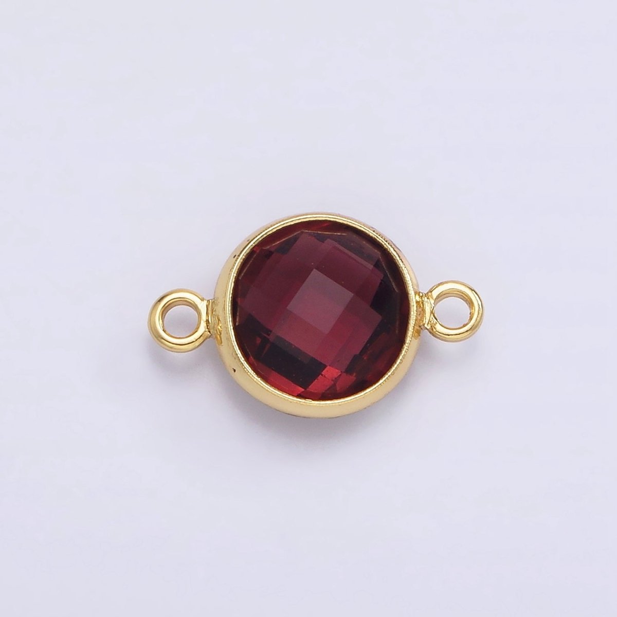 Gold Filled Birthstone CZ Connector Link Connector for Bracelet Necklace School Colors Stone Finding G-766 G-767 - DLUXCA
