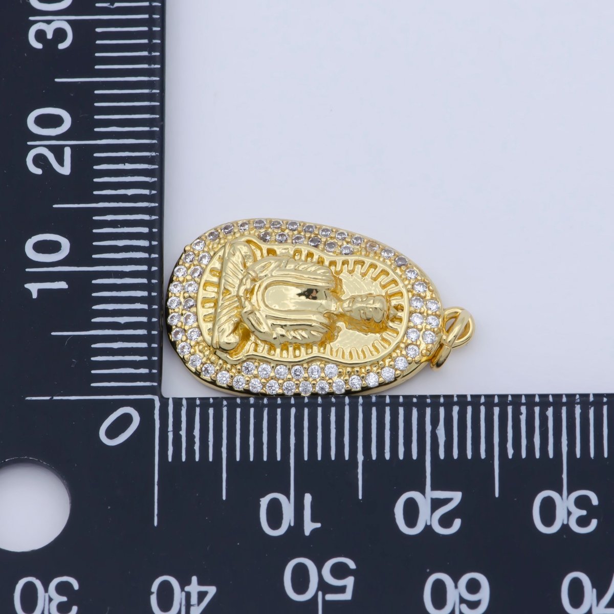 Gold Filled Buddha, Buddhist Religious Zen Enlightenment, DIY Cubic Zirconia Necklace Pendant Charm Bead Bails for Jewelry Making | | C-441, M-336, M-337 - DLUXCA