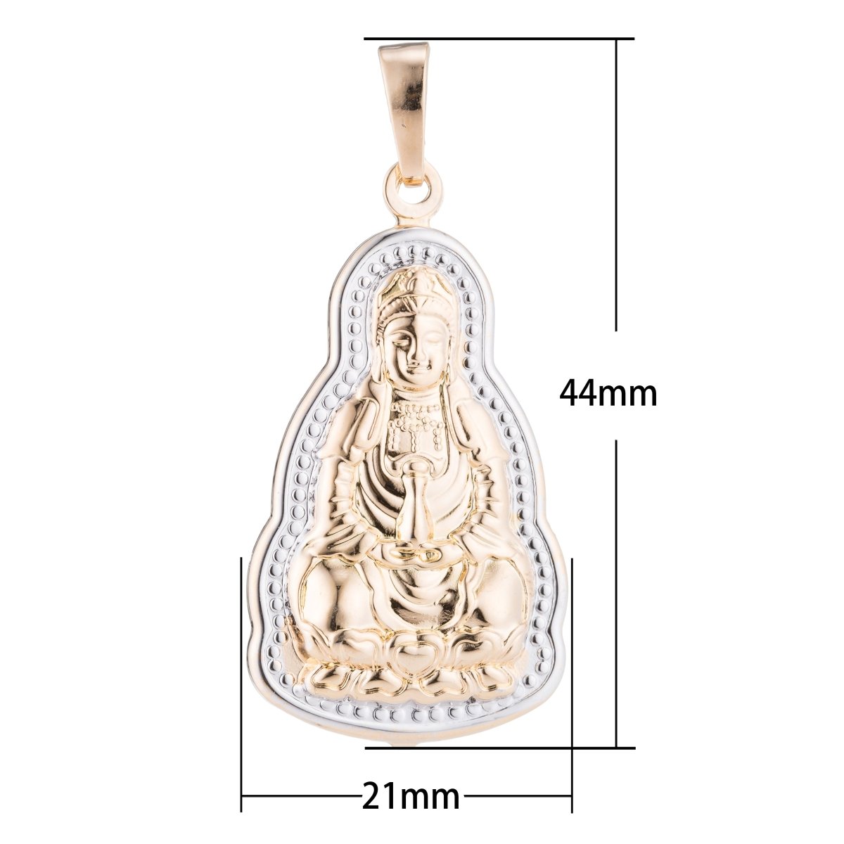 Gold Filled Buddha Fu Pendants For DIY Jewelry Making H-473 - DLUXCA