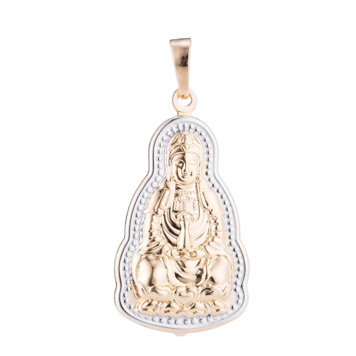Gold Filled Buddha Fu Pendants For DIY Jewelry Making H-473 - DLUXCA