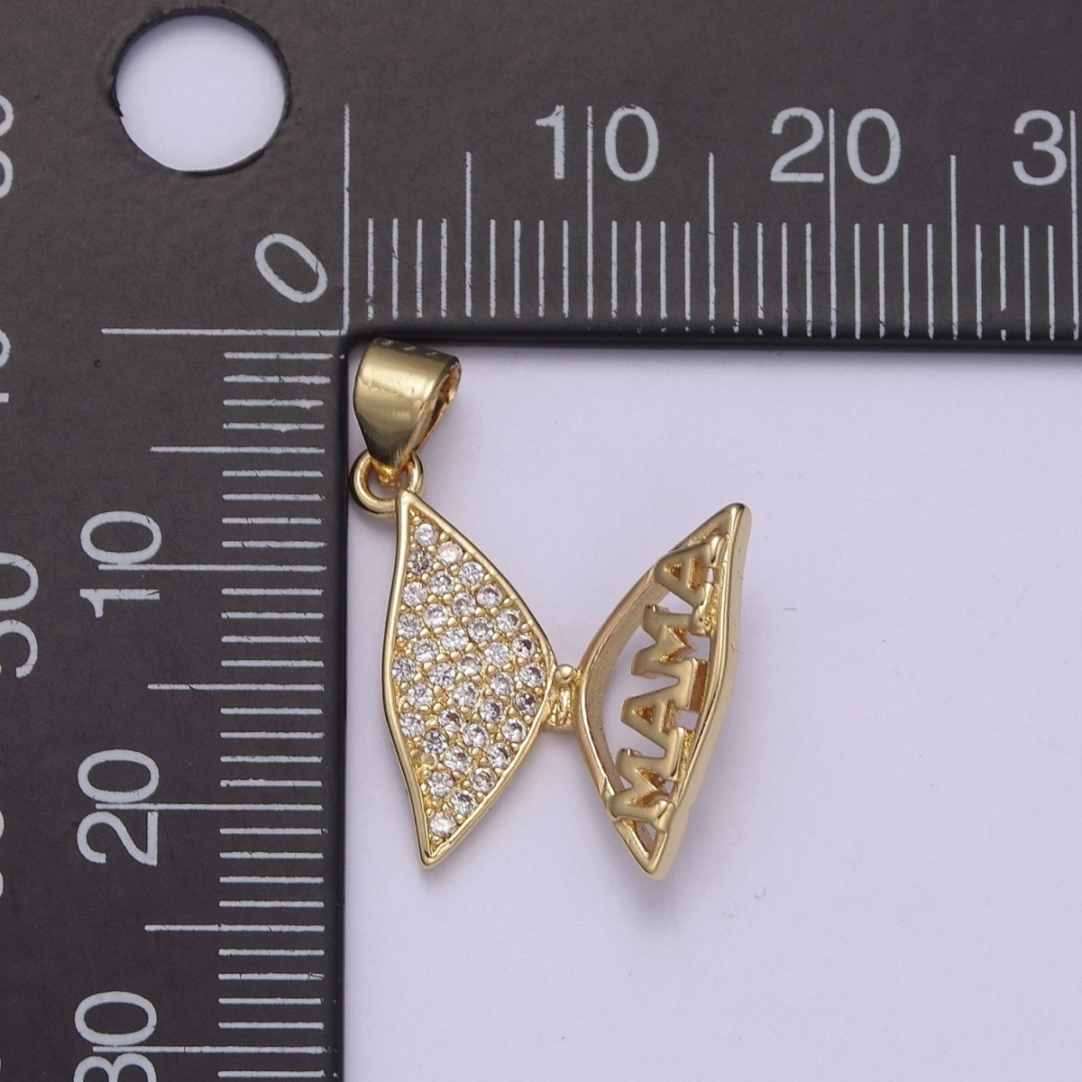 Gold Filled Butterfly charm, gold Mariposa pendant Insect Animal Minimalist Jewelry J-385 - DLUXCA