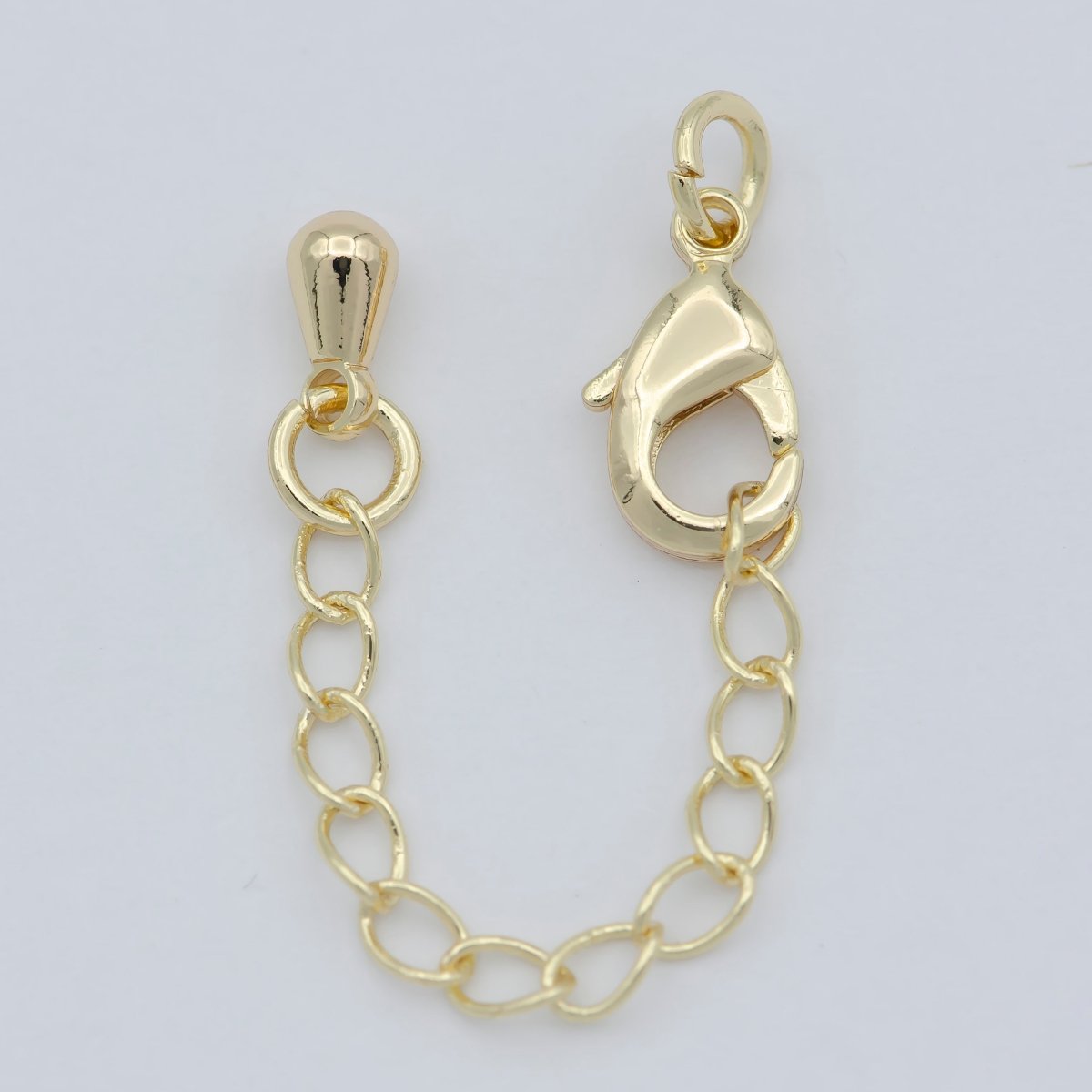 Gold Filled Chain Extender For Necklace Bracelet Supply Component Findings Extenders Lobster Claw Clasps With Silver Extender Chain L-465 L-466 - DLUXCA