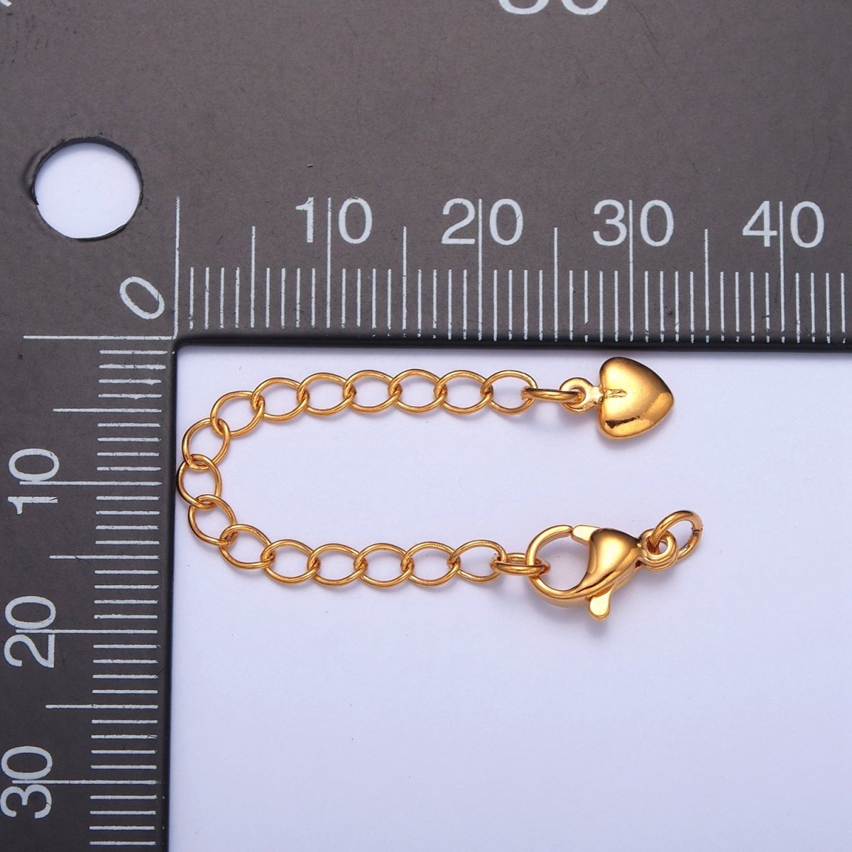 Gold Filled Chain Extender Heart Lobster Clasps Closure Set Supply in Gold & Silver L-677 L-779 - DLUXCA