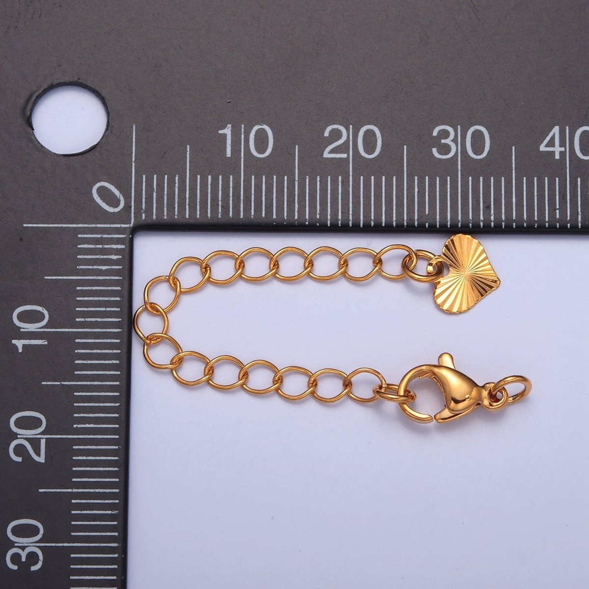 Gold Filled Chain Extender Sunburst Heart Lobster Clasps Closure Set Supply in Gold & Silver L-742 L-777 - DLUXCA