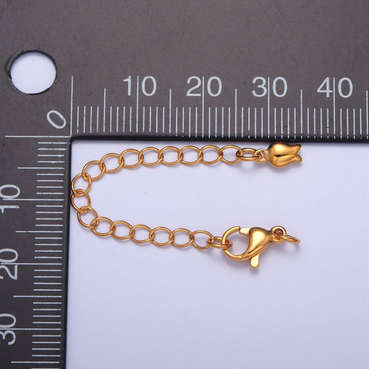 Gold Filled Chain Extender Tulip Flower Lobster Clasps Closure Set Supply in Gold & Silver L-741 L-778 - DLUXCA