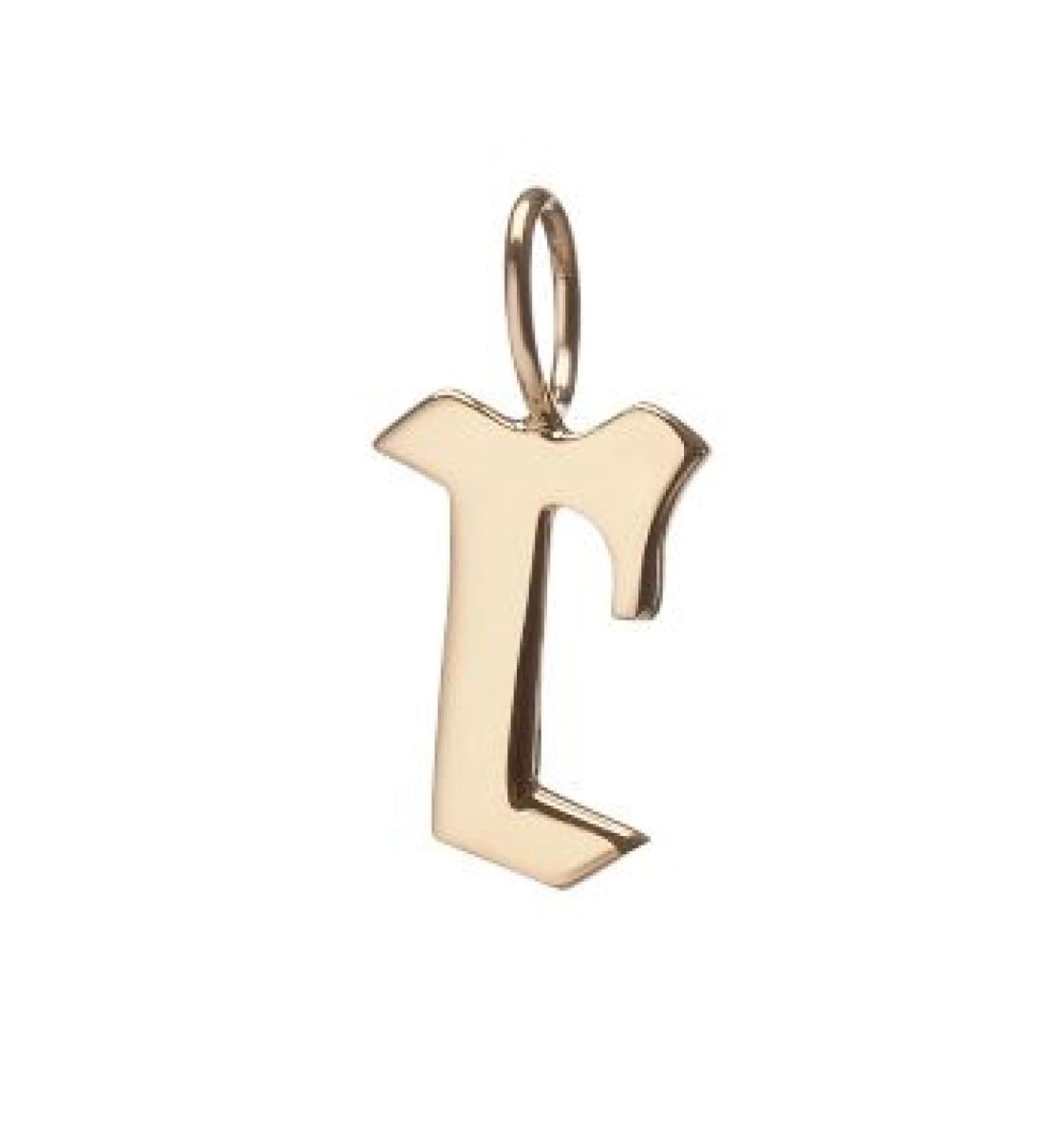 Gold Filled Charm Personalized Gotic Initial Letter Charm Necklace, Custom Old English Font Style, Delicate Initial Necklace For Women Men (Small) | A-213 to A238, A-240 to A-265 - DLUXCA