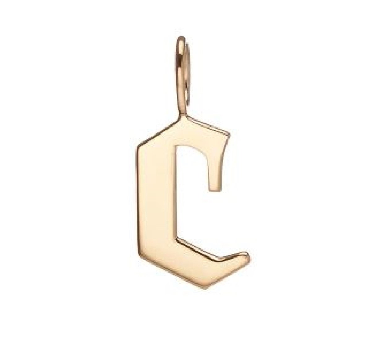 Gold Filled Charm Personalized Gotic Initial Letter Charm Necklace, Custom Old English Font Style, Delicate Initial Necklace For Women Men (Small) | A-213 to A238, A-240 to A-265 - DLUXCA
