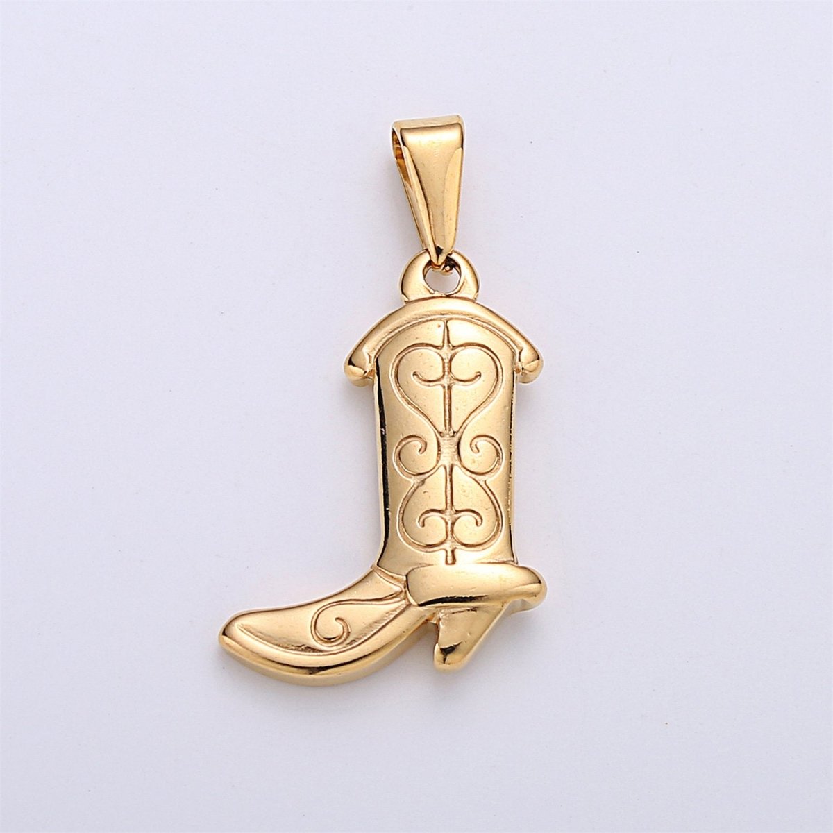 Gold Filled Cowgirl Boots Charms- Cowgirl Party Pendant- Silver Cowboy Boot Charm Cowgirl Boots Pendant for Necklace Bracelet J-657 J-662 - DLUXCA