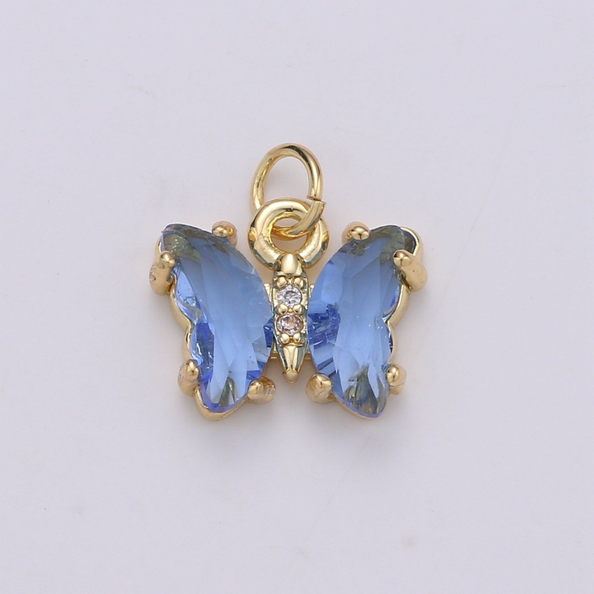 Gold Filled Crystal Butterfly Charms D-813-D-819 E-023-E-025 - DLUXCA