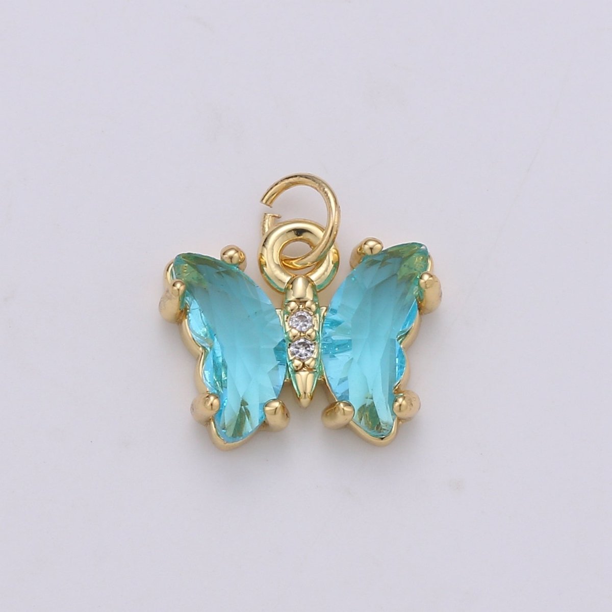 Gold Filled Crystal Butterfly Charms D-813-D-819 E-023-E-025 - DLUXCA
