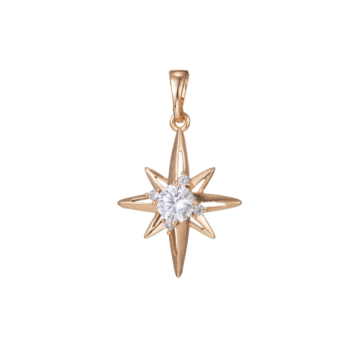 Gold Filled Crystal Star Pendants I-816 - DLUXCA
