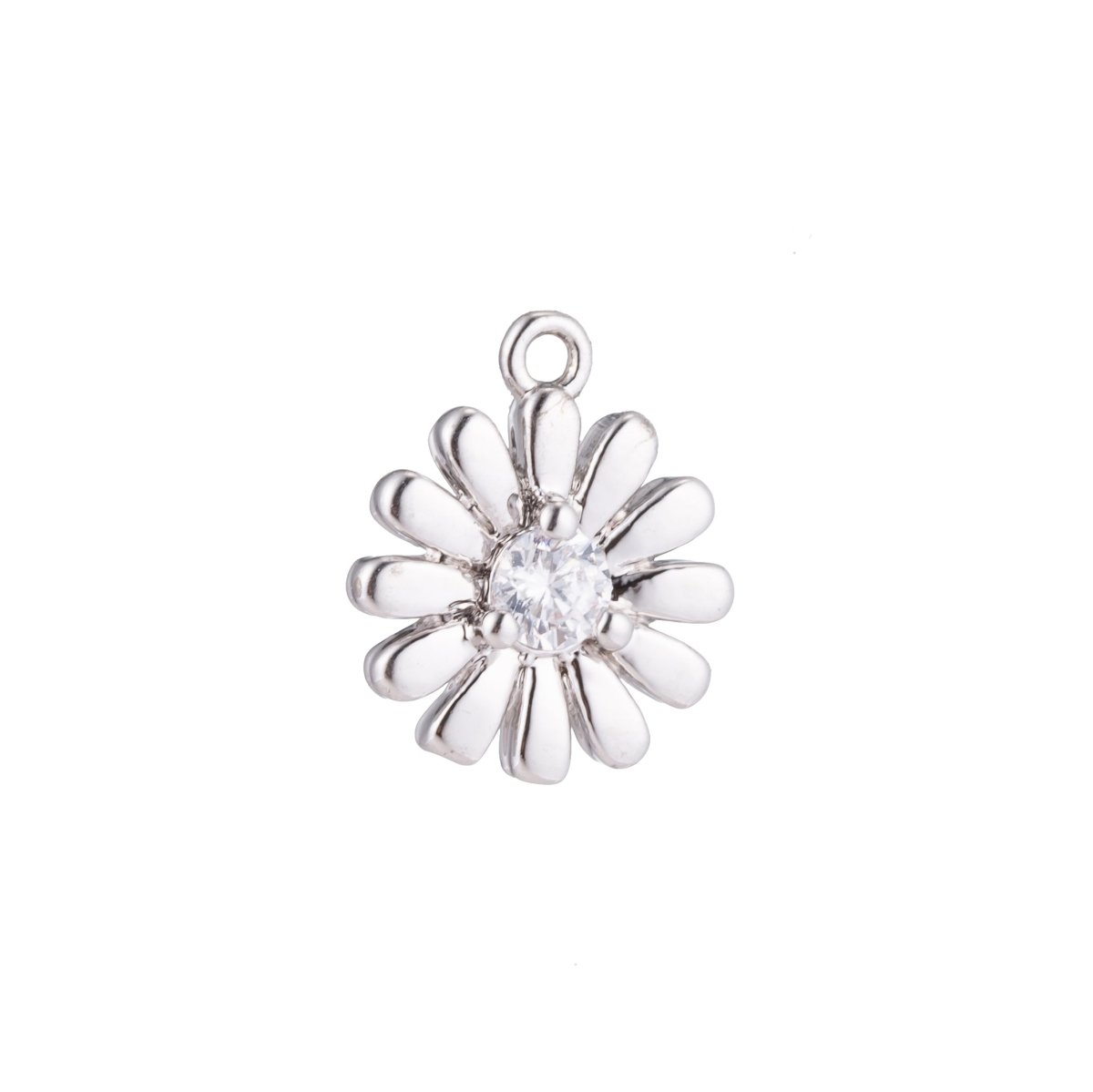 Gold Filled Daisy Sunflower, Flower, Floral, Botanical Love Cubic