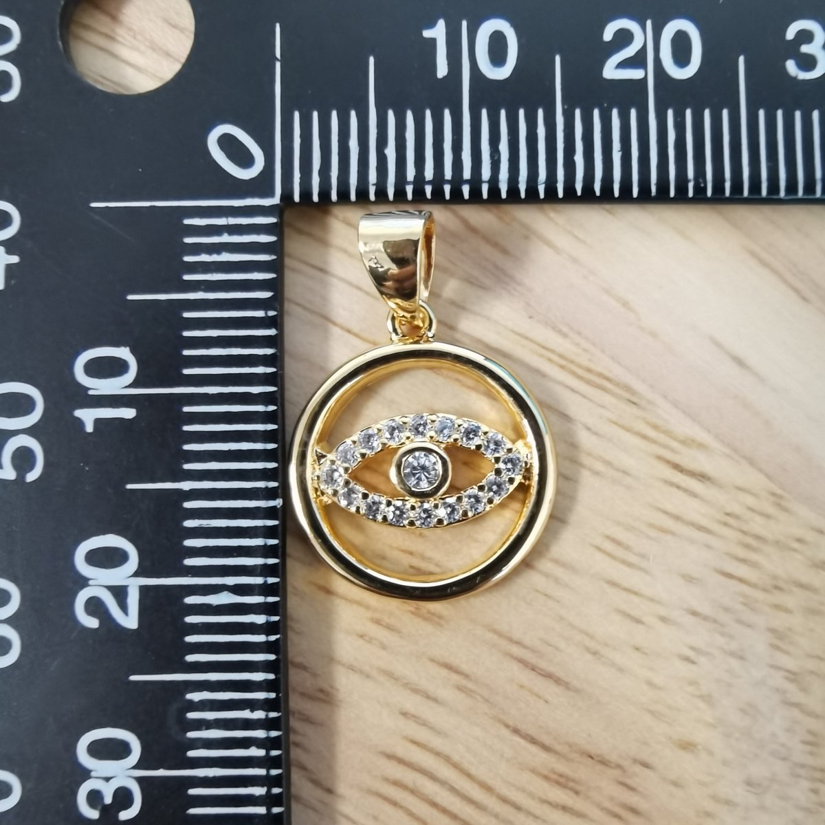 Gold Filled Eye Round Pendants I-887~I-888 - DLUXCA