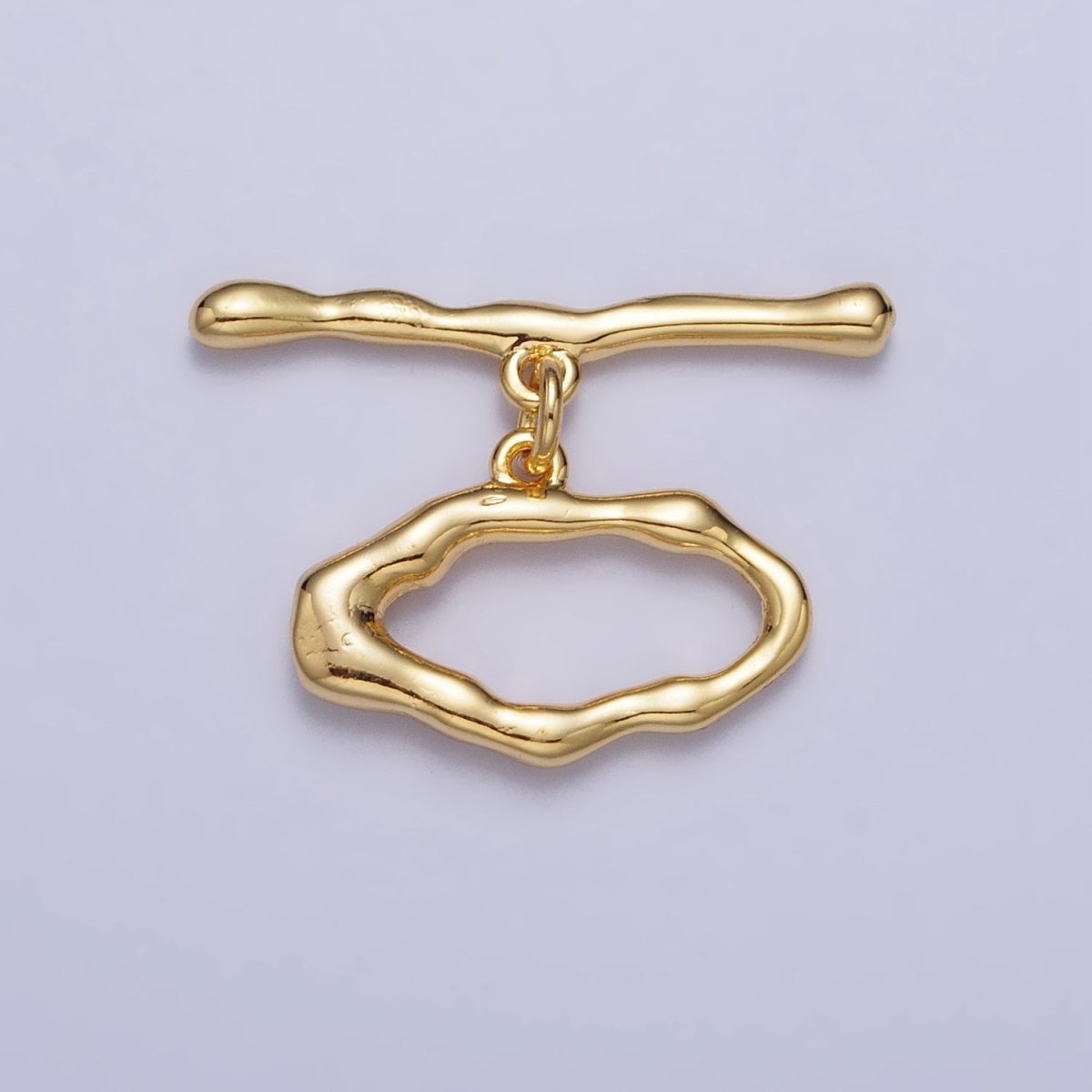 Gold Filled Geometric Abstract Toggle Clasps in Gold & Silver Jewelry Closure Supply | Z-098 Z-099 - DLUXCA