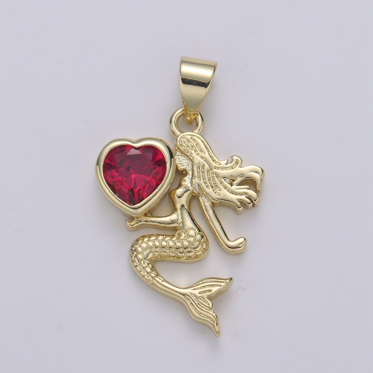 Gold Filled Heart Mermaid Pendants H-285 H-286 - DLUXCA