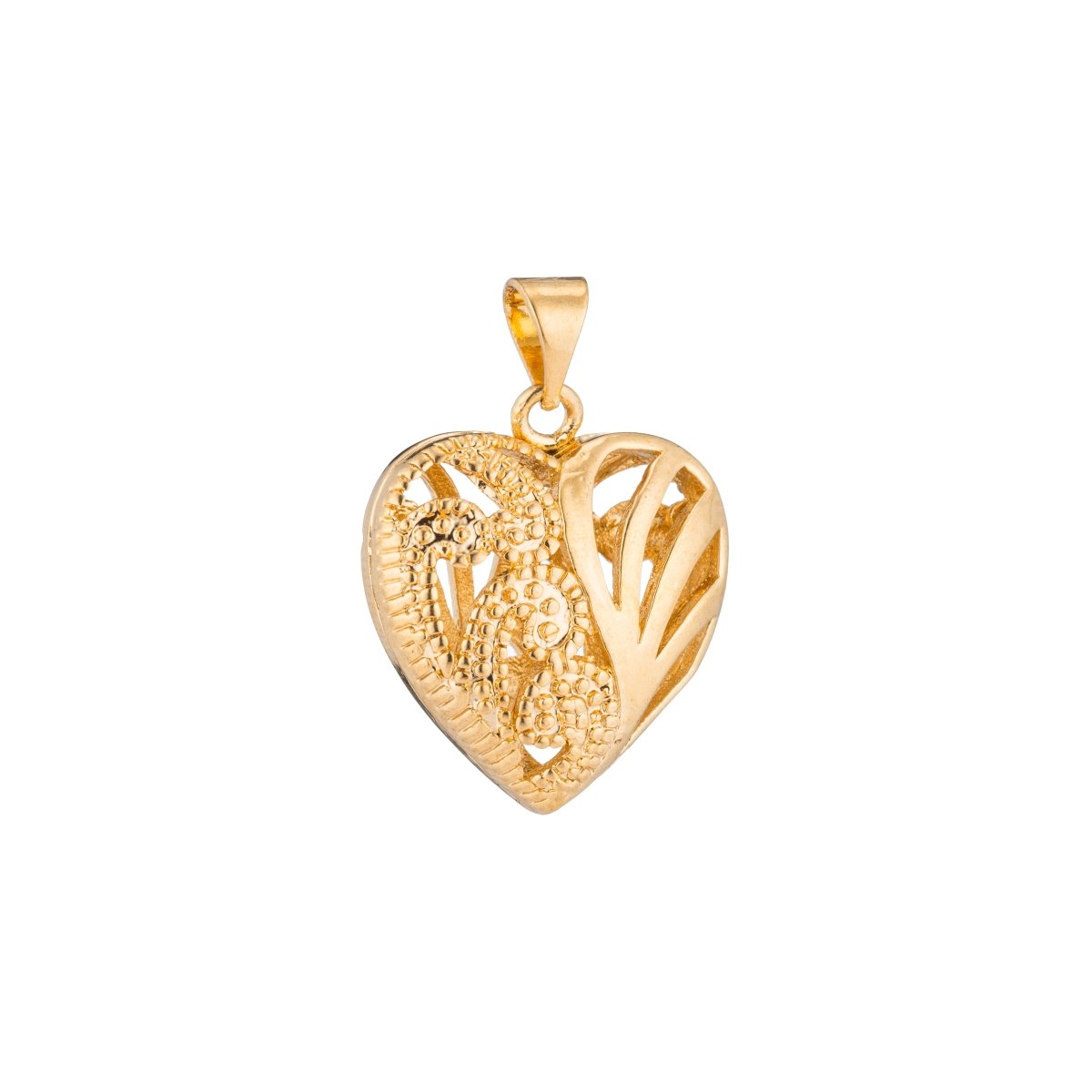Gold Filled Heart Pendant - CL-H052 - DLUXCA