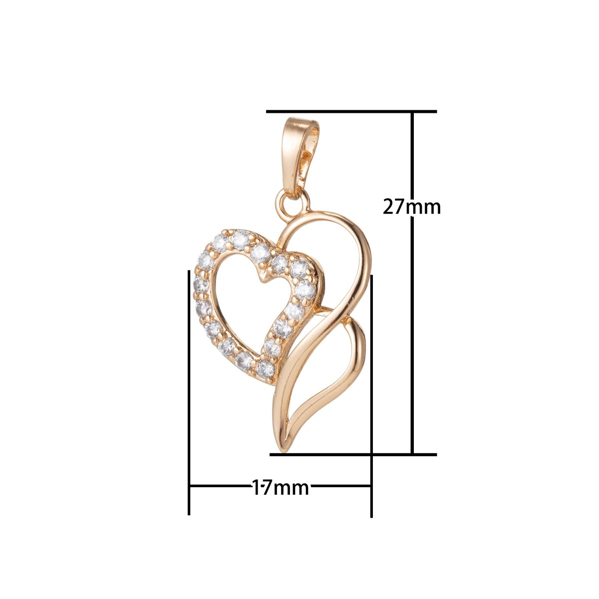 Gold Filled Heart Pendants I-541 - DLUXCA
