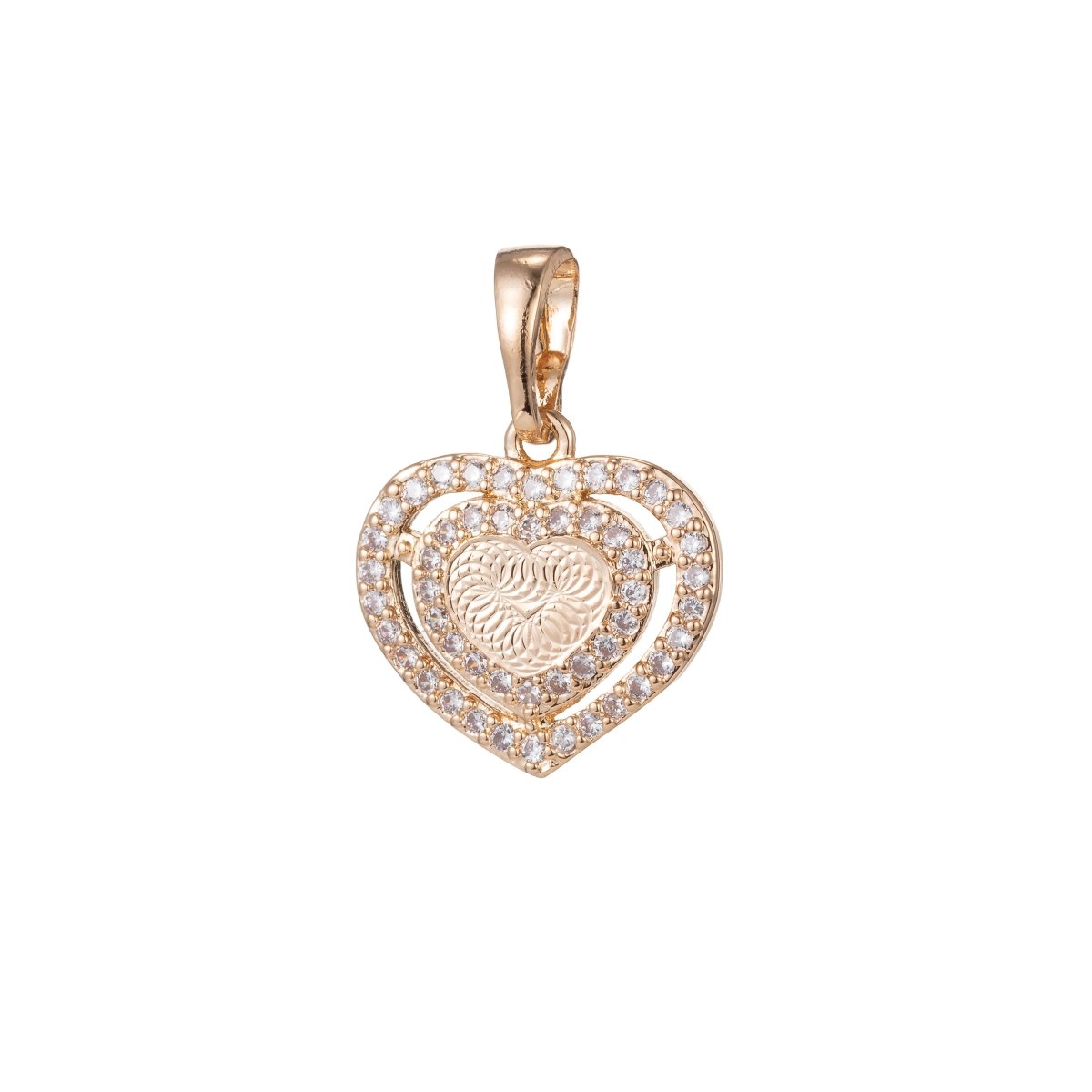 Gold Filled Heart Pendants I-920 - DLUXCA