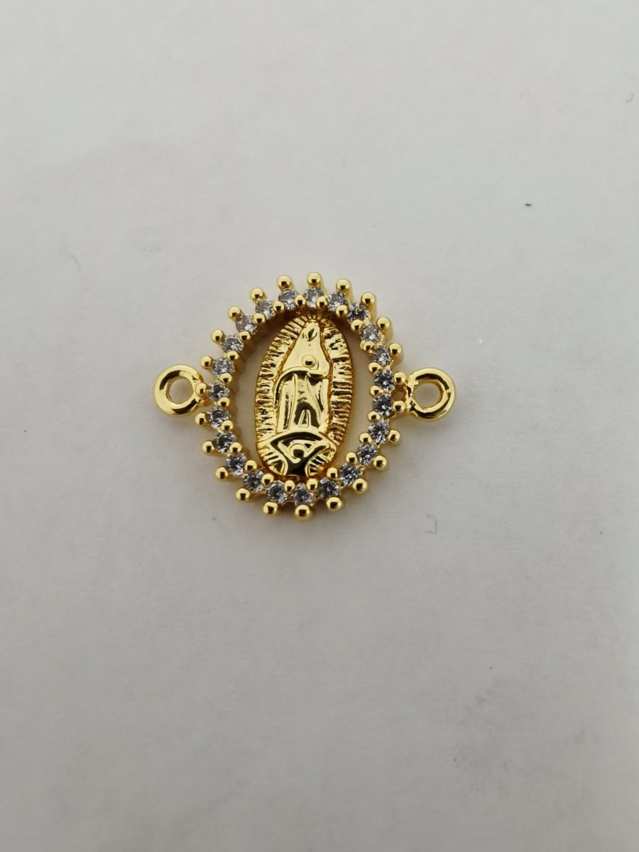 Gold Filled Holy Mary Connector F-462 - DLUXCA
