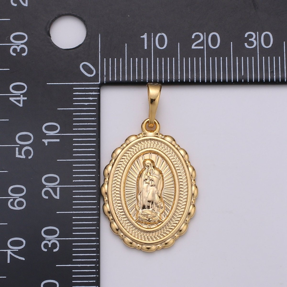 Gold Filled Holy Mary Lady of Guadalupe Pendants J-127 - DLUXCA