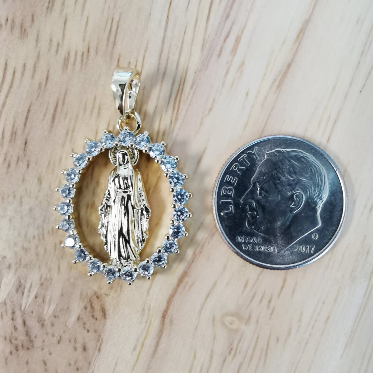 Gold Filled Holy Mary Pendants I-831 - DLUXCA