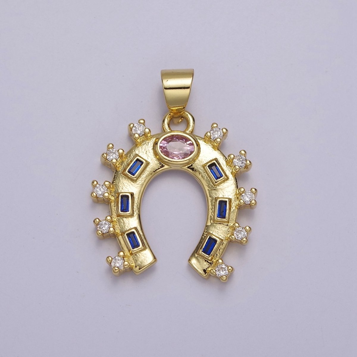 Gold Filled Horseshoe Charm Luck Horseshoe Pendant Necklace Bracelet Mini Horseshoe Pendant Lucky Jewelry Inspired J-427 - DLUXCA
