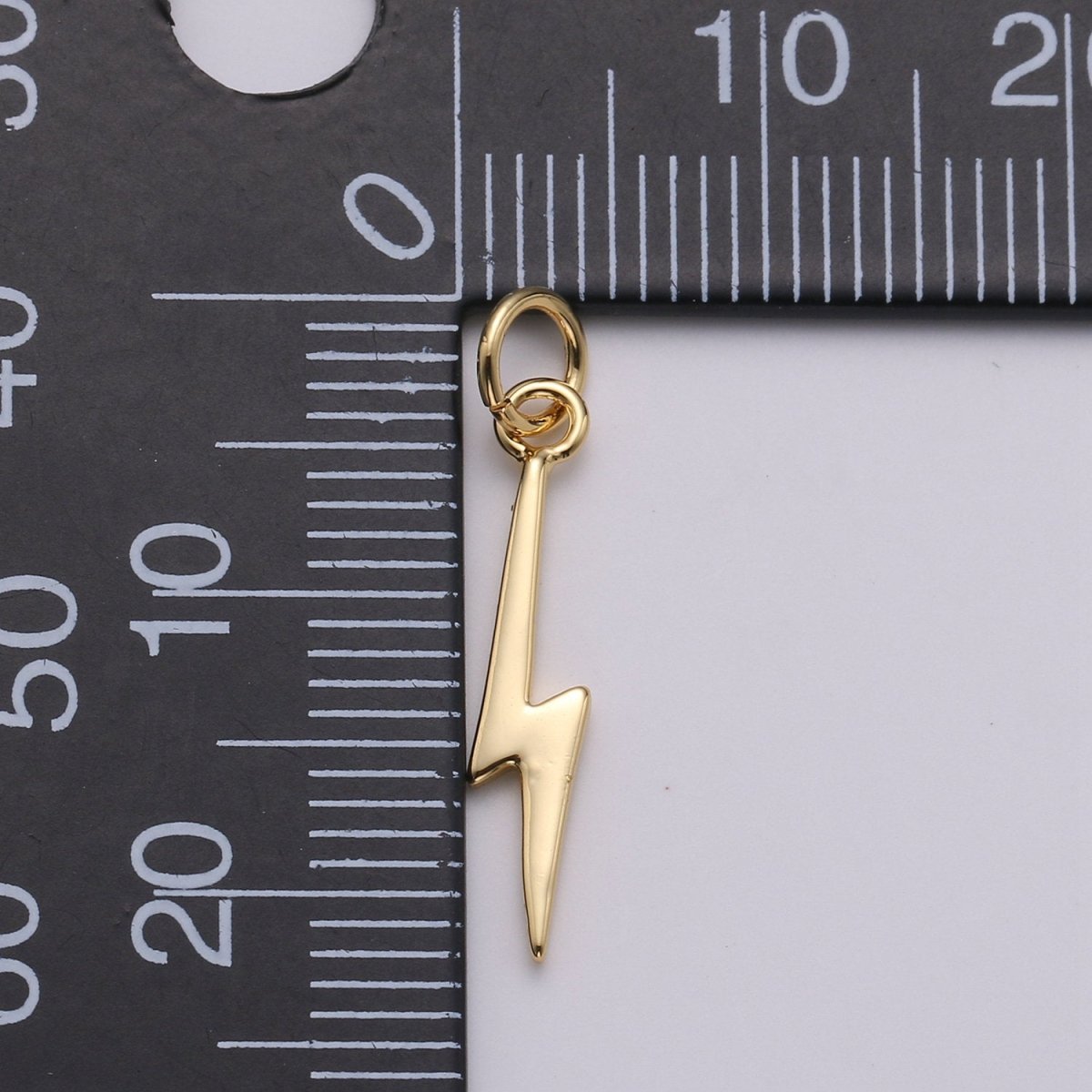 Gold Filled Lightning Bolt Charms, Silver Bolt, Wizard Charm, Thunder Pendant 22 x 5mm Dainty Charm for Necklace Bracelet Earring Supply D-355 D-356 - DLUXCA
