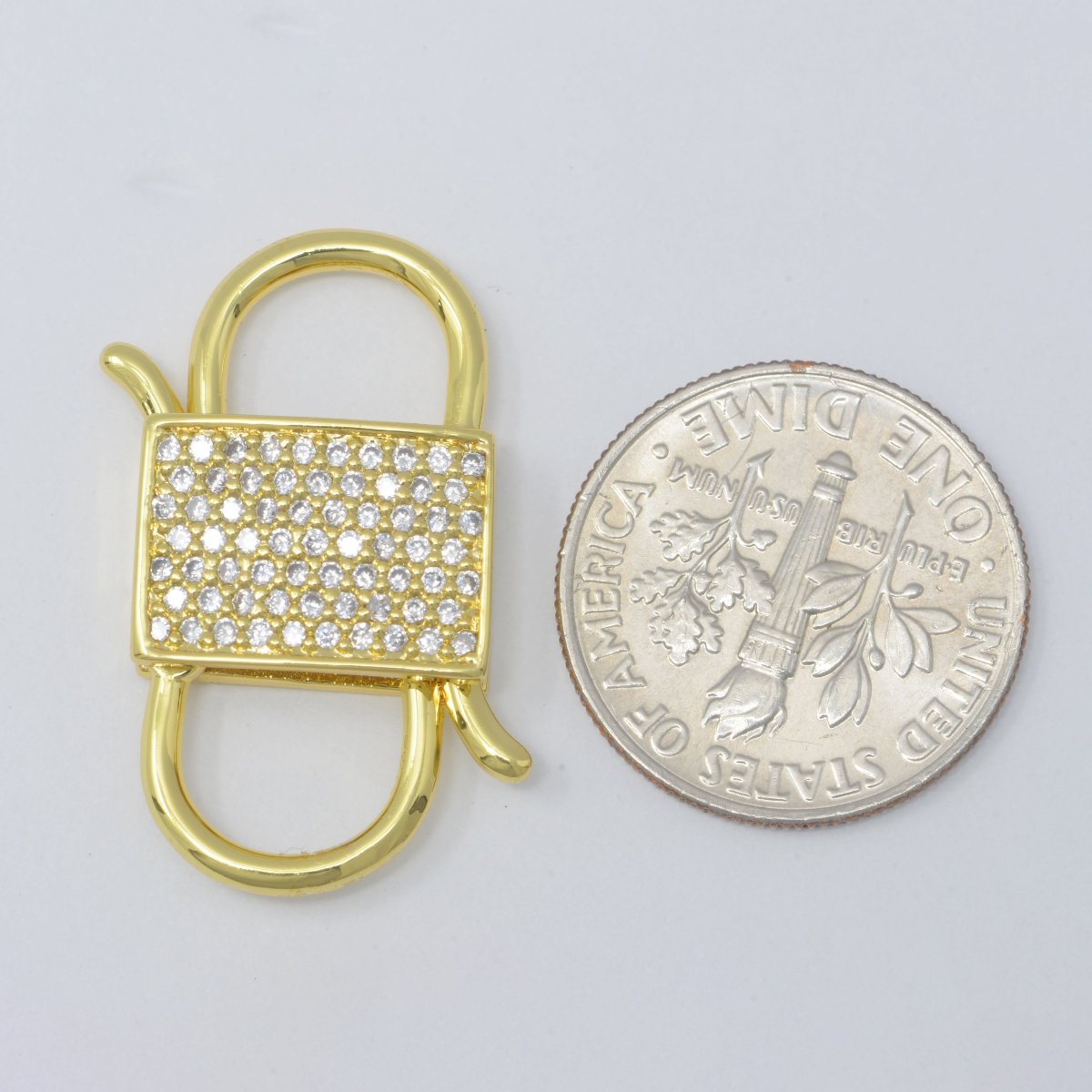 Gold Filled Lock Clasp Connector For DIY Jewelry Making Necklace Bracelet Anklet L-300 - DLUXCA