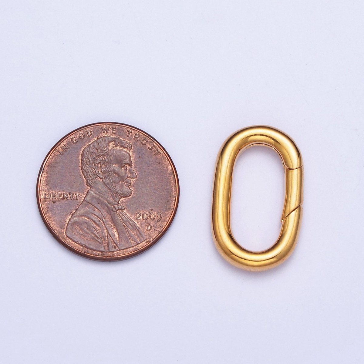 Gold Filled Long Oval Spring Gate For Jewelry Making Supply Closure Charm Holder L-819 L-821 - DLUXCA