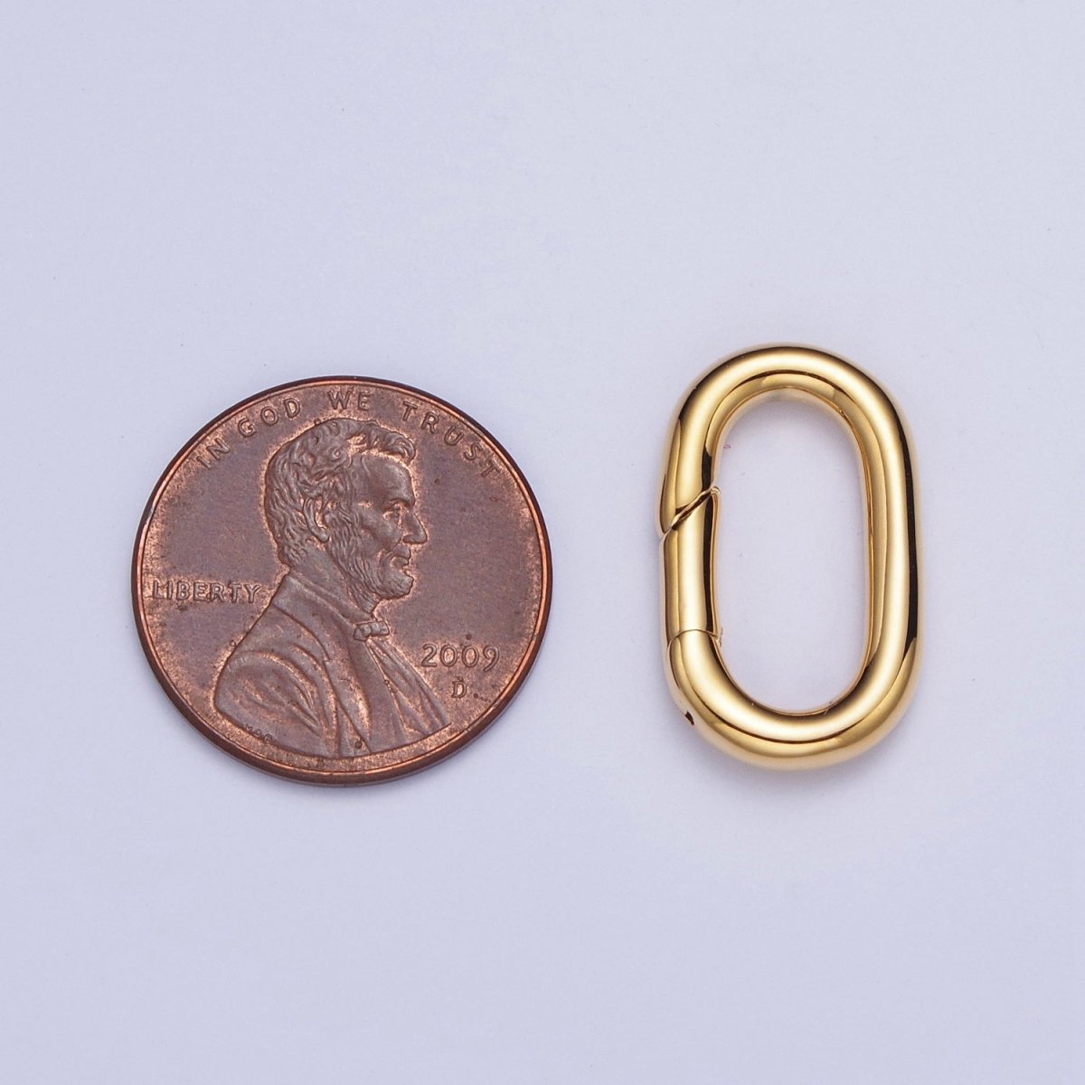 Gold Filled Long Oval Spring Gate For Jewelry Making Supply Closure Charm Holder L-819 L-821 - DLUXCA