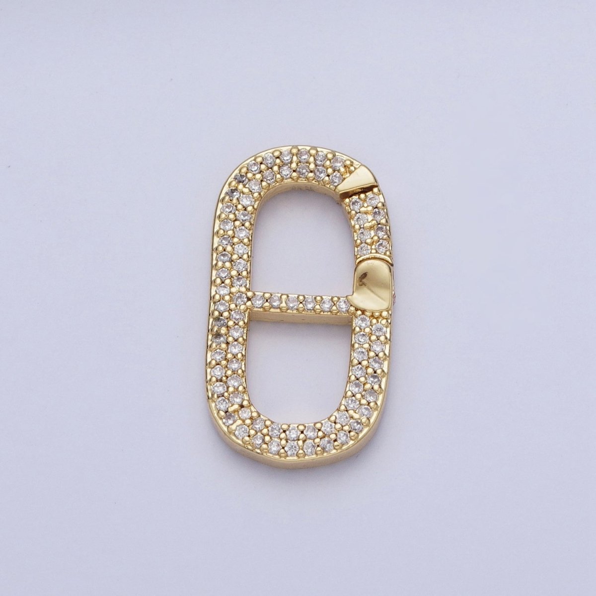 Gold Filled Micro Pave CZ Soda Pull Tab Spring Gate Clasps For DIY Jewelry Making in Gold, Silver, Rose Gold, Black L-850 L-851 L-852 L-853 - DLUXCA