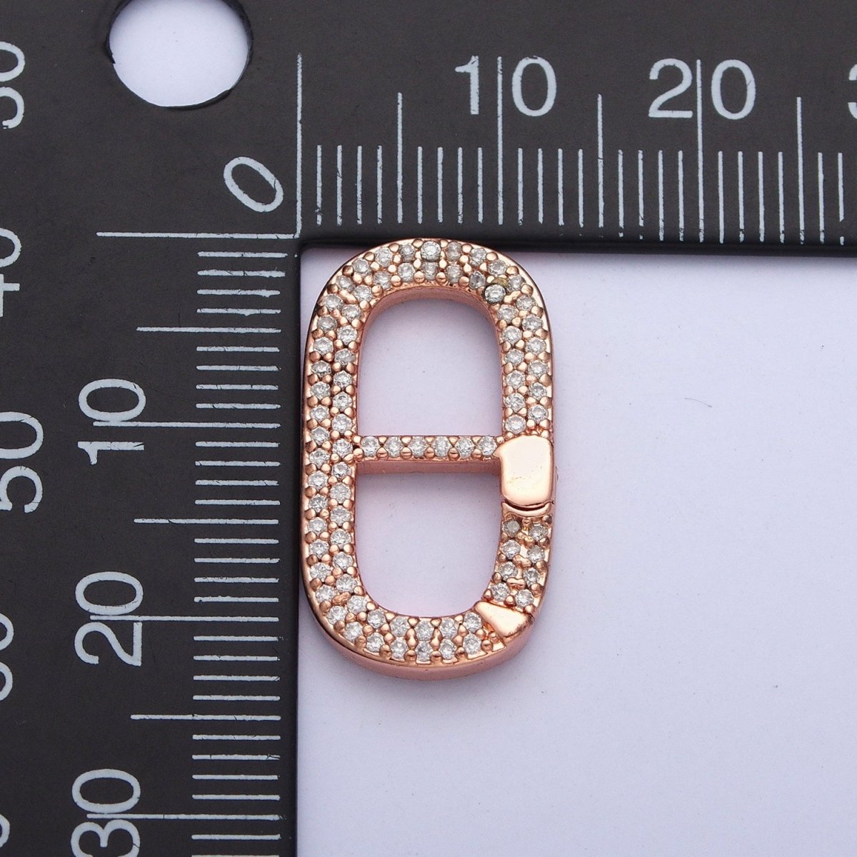 Gold Filled Micro Pave CZ Soda Pull Tab Spring Gate Clasps For DIY Jewelry Making in Gold, Silver, Rose Gold, Black L-850 L-851 L-852 L-853 - DLUXCA