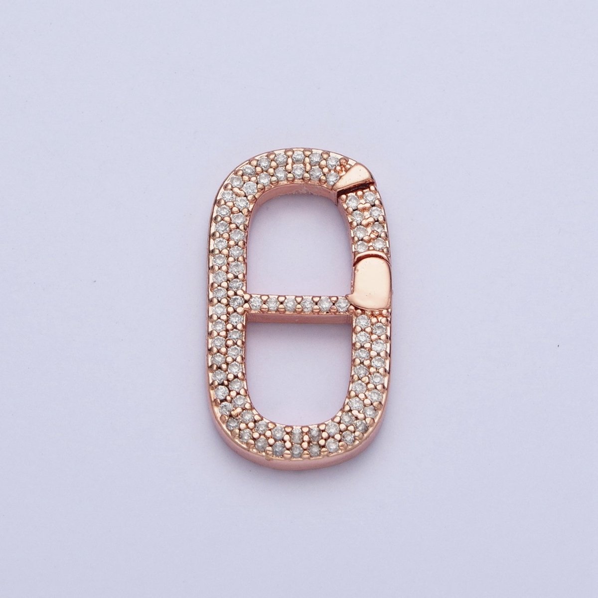 Gold Filled Micro Pave CZ Soda Pull Tab Spring Gate Clasps For DIY Jewelry Making in Gold, Silver, Rose Gold, Black L-850 L-851 L-852 L-853 - DLUXCA