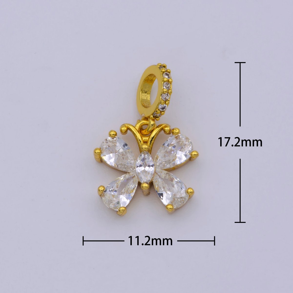 Gold Filled Mini Butterfly Pendants I-731 - DLUXCA