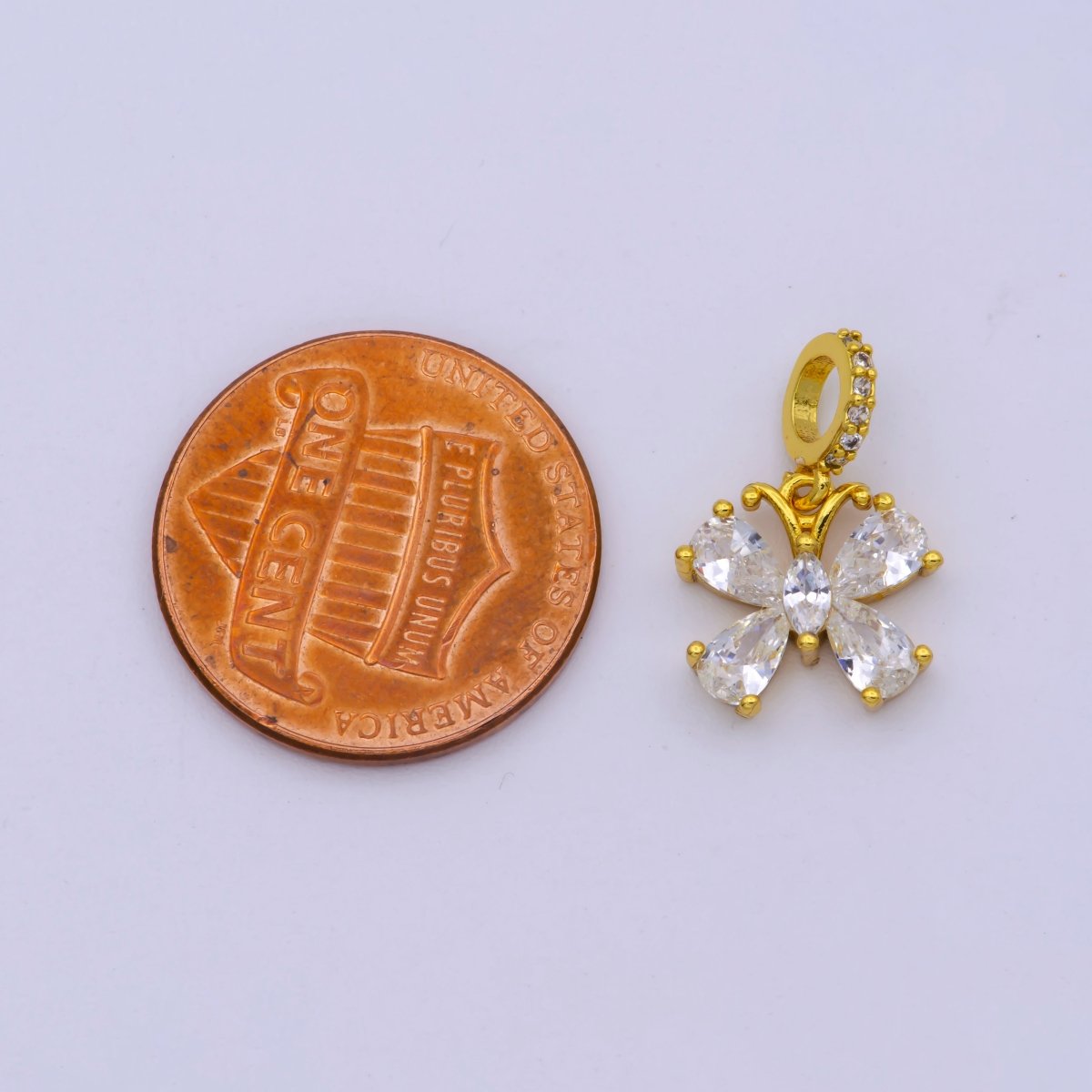 Gold Filled Mini Butterfly Pendants I-731 - DLUXCA