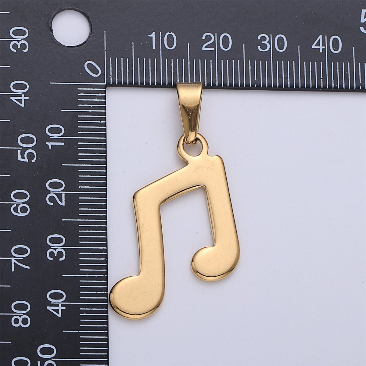 Gold Filled Musical Note Pendant - Eight Note Charm - Music Lovers Gift Jewelry- Silver Note Charm for Necklace Bracelet Making J-656 - DLUXCA