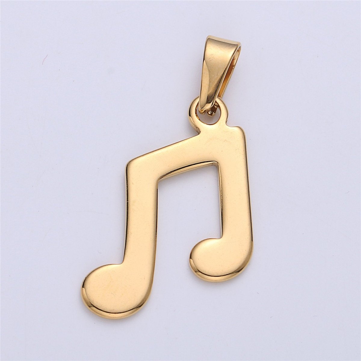 Gold Filled Musical Note Pendant - Eight Note Charm - Music Lovers Gift Jewelry- Silver Note Charm for Necklace Bracelet Making J-656 - DLUXCA