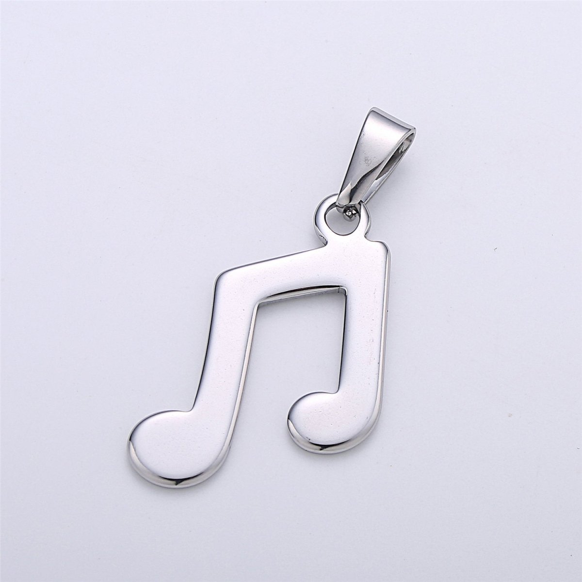 Gold Filled Musical Note Pendant - Eight Note Charm - Music Lovers Gift Jewelry- Silver Note Charm for Necklace Bracelet Making J-656 - DLUXCA