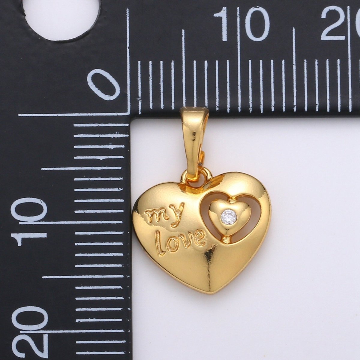 Gold Filled My Love Heart Pendants J-082 - DLUXCA