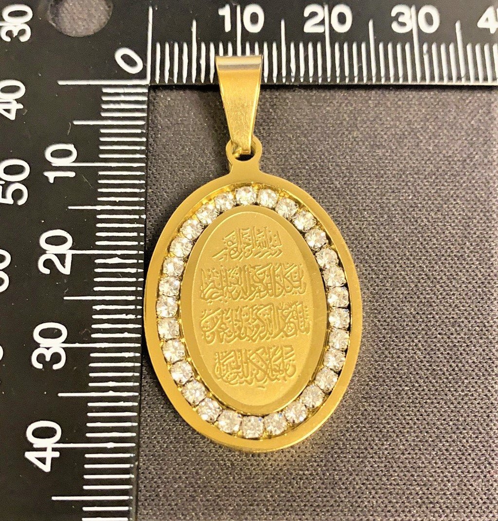Gold Filled Oval Script charm, Cubic Zirconia Jewels, Micro Diamond Paved, Script Charm J-790 - DLUXCA