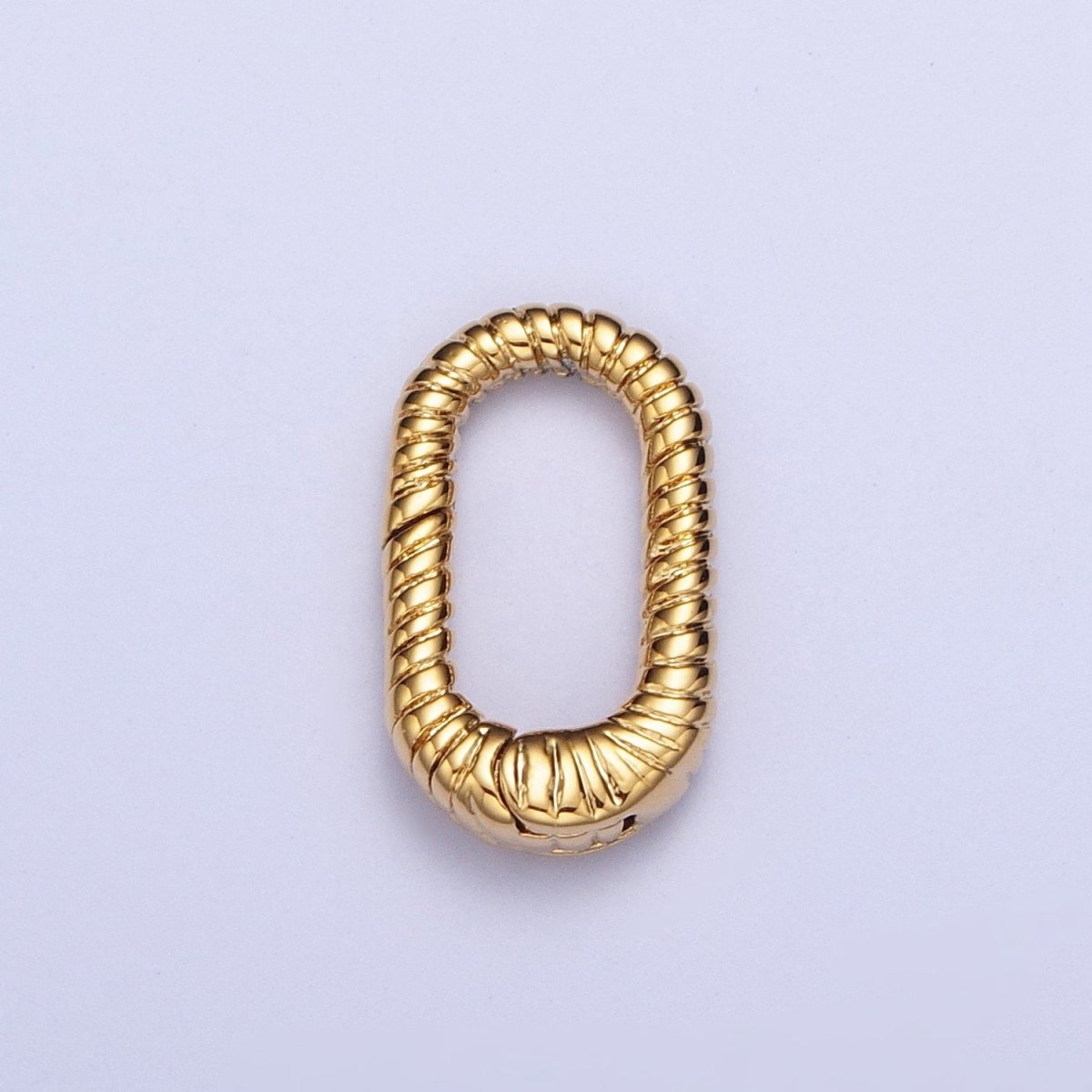 Gold Filled Oval Twisted Textured Croissant Spring Gate Clasps, Gold/Silver Pull Clasps For Jewelry Making L-820 L-868 L-869 - DLUXCA
