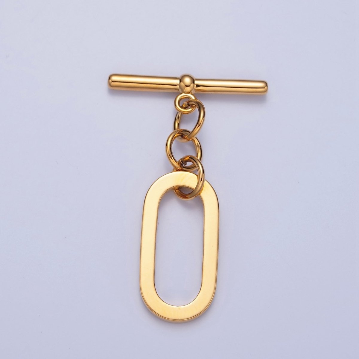Gold Filled Rectangular Long Oval Toggle Clasps Closure in Gold & Silver L-747~L-749 - DLUXCA