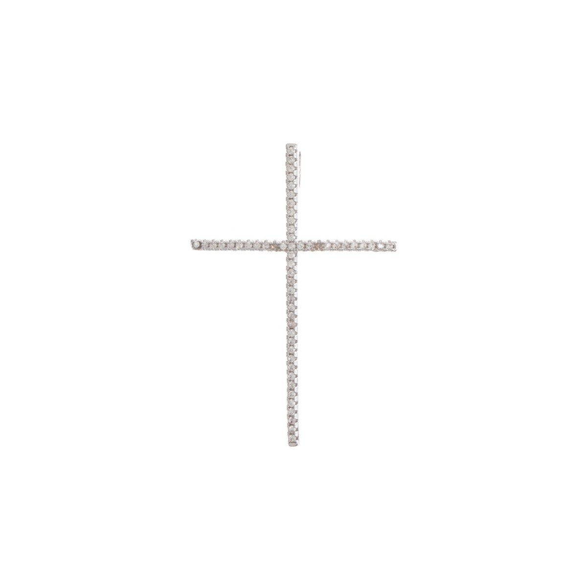 Gold Filled / Rose Gold / Silver / Black Cross CZ Charm Pendant, Micro Pave CZ Cross Charms Cubic Zirconia Cross Pendants Cross Necklace Jewelry, C-227 - DLUXCA