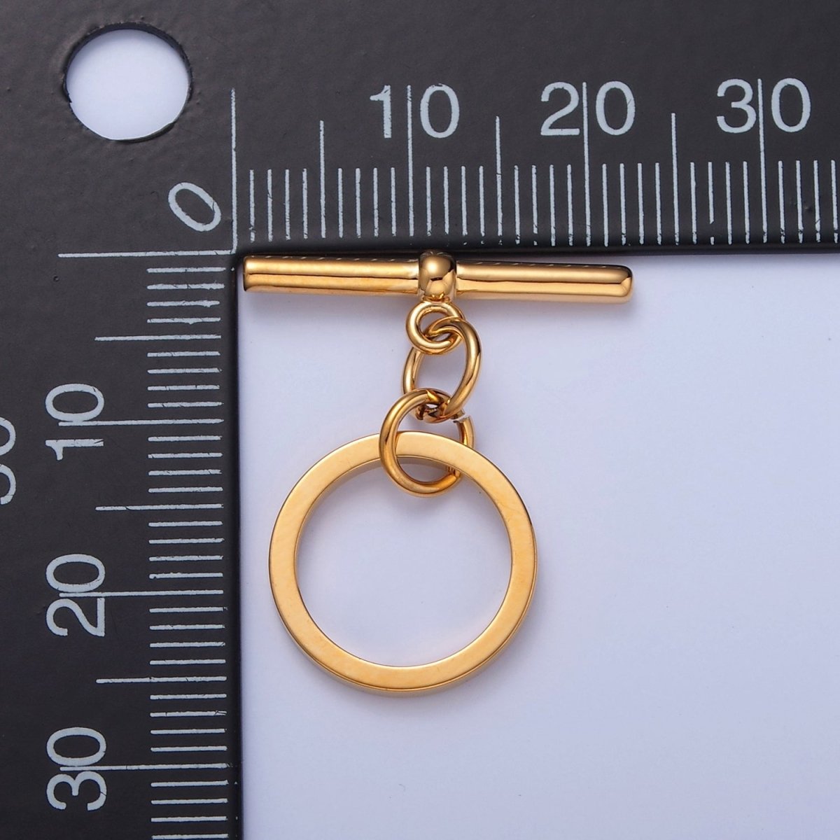 Gold Filled Round Toggle Clasps Closure in Gold & Silver L-750~L-753 - DLUXCA