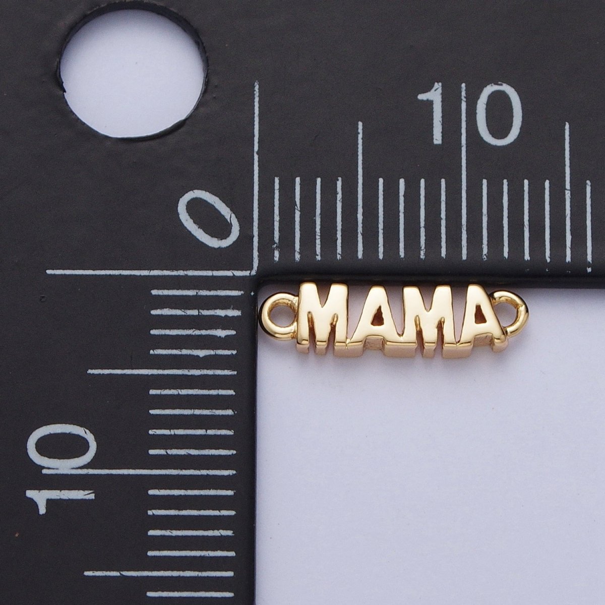 Gold Filled S925 Sterling Silver MAMA Script Charm Link Connector For Mother's Day Jewelry Supply Component G-709 G-710 - DLUXCA
