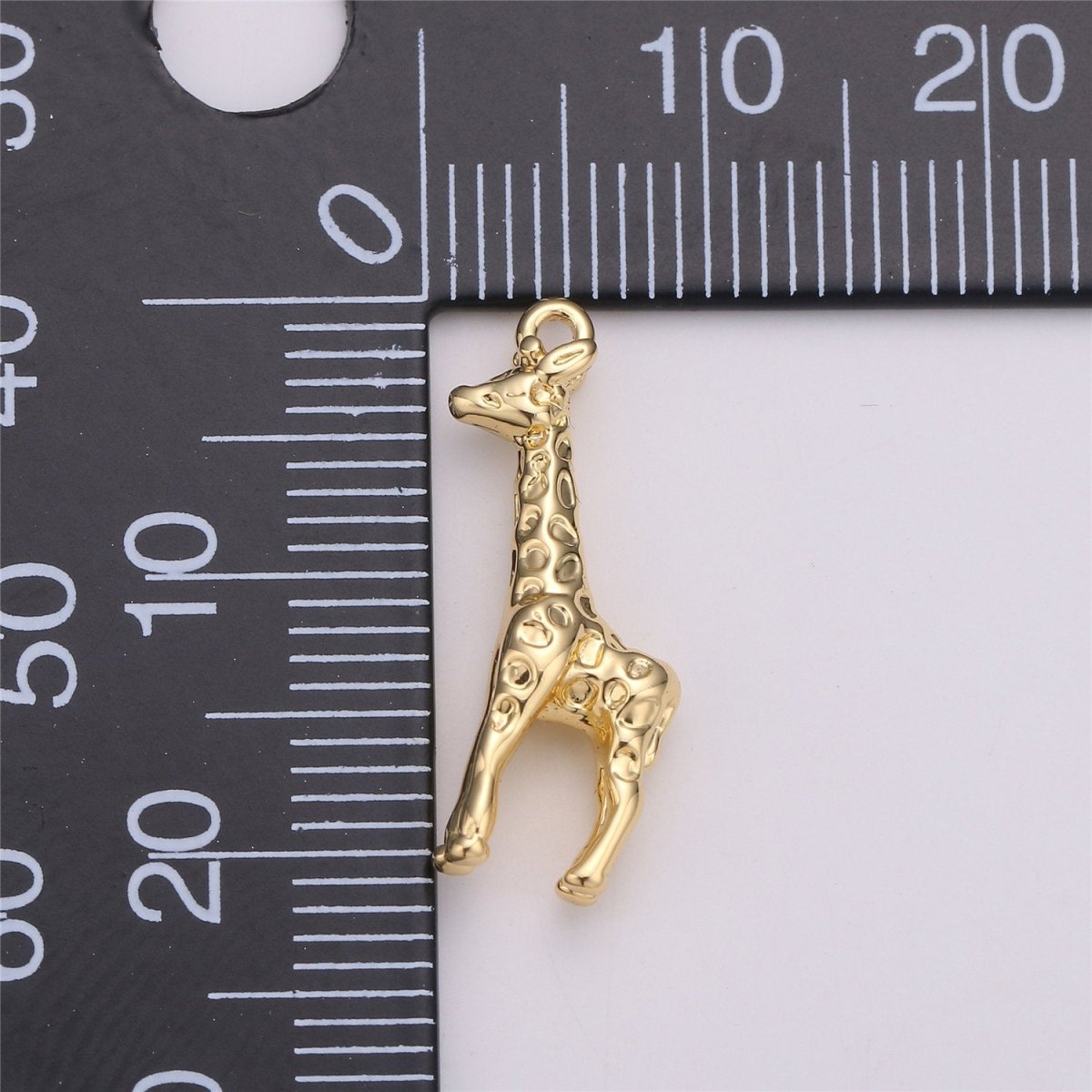 Gold Filled Safari Animal 3D Giraffe Charm in Gold & Silver | C-721 C-525 - DLUXCA