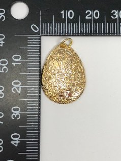 Gold Filled Shell Rustic Coin Charm E-087 - DLUXCA