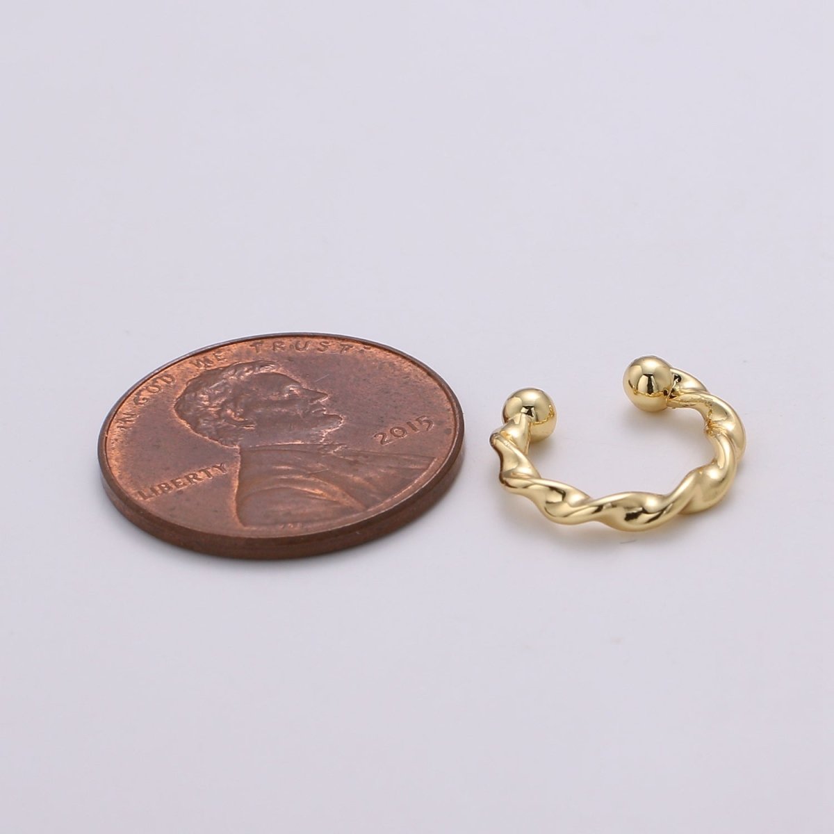 Gold Filled Simple Twist Earcuffs - AI-094 - DLUXCA